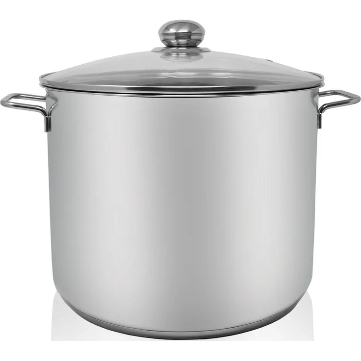 KARL KRÜGER Kochtopf Jumbo mit Glasdeckel 17 Liter Ø30cm Edelstahl