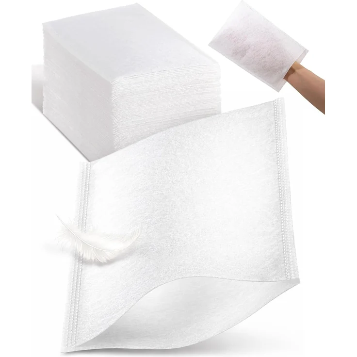 Sensalou Einmal-Waschhandschuh Sensalou Einmal Wasch Handschuh Einweg Lappen Erwachsene Baby Kinder (100-St) – Bild 4