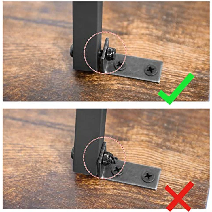 HOOBRO Beistelltisch Klappbar, Kleiner tabletttisch, TV Tray 2er Set, klapptisch Snack Tisch Industriestil, Sofatisch für kleinen Raum, einfach montierbar, Dunkelbraun-Schwarz EBF25BZ01 – Bild 9