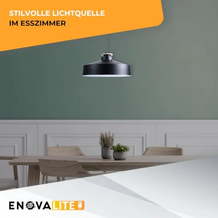 ENOVALITE Pendelleuchte ELED700171, E27-Fassung, IP20, Ø40 cm, schwarz, rund – Bild 7