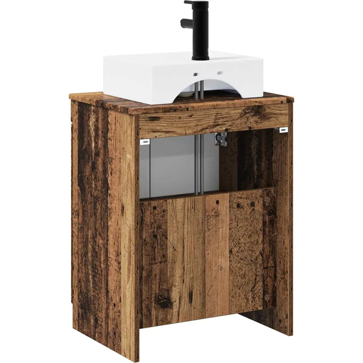 vidaXL Waschbeckenschrank Altholz 54 x 41 x 99,5 cm Holzwerkstoff 3404248 – Bild 7