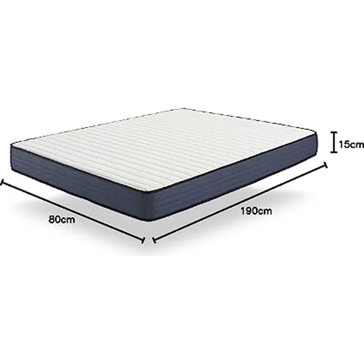 naturalex | Perfectsleep | Matratze 80x190 cm | Memory und Blue Latex-Technologie Extra Komfort HR | Perfekter Halt mit Atmungsaktivem Schaumstoff | Ergonomisch Entspannend und Hypoallergen – Bild 3
