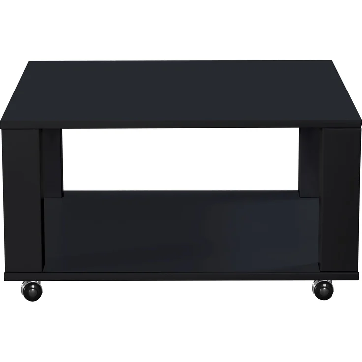 Couchtisch >Romy mobil< 4 Rollen, schwarz, Melamin, MDF - 76x41x76cm (BxHxT) – Bild 2