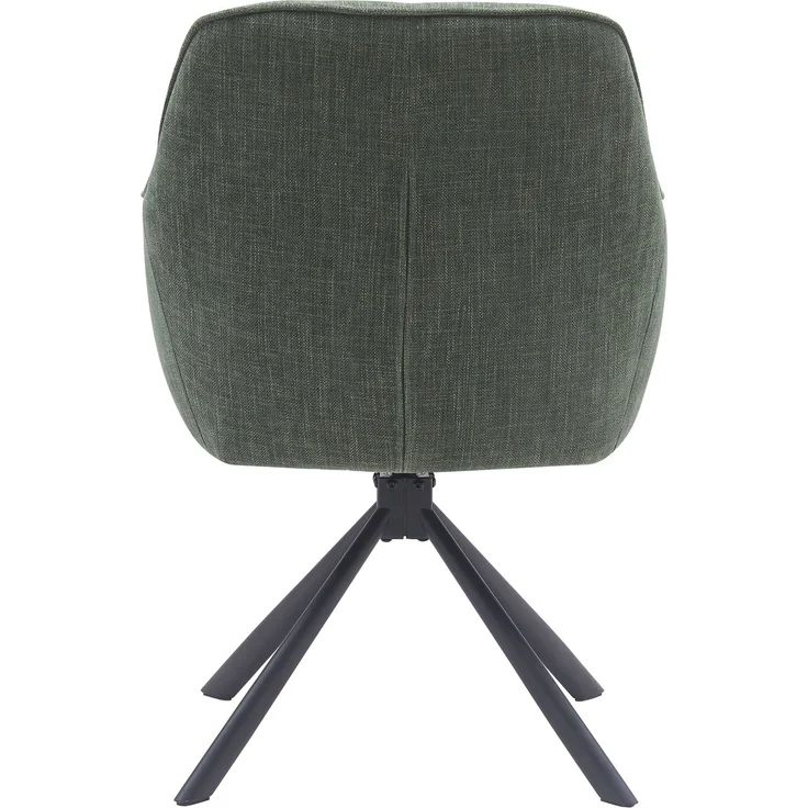 Armlehnstuhl >Avola< (2er-Set) Federkern, Drehfunktion, in Waldgrün - 57x87x65 (BxHxT) – Bild 8