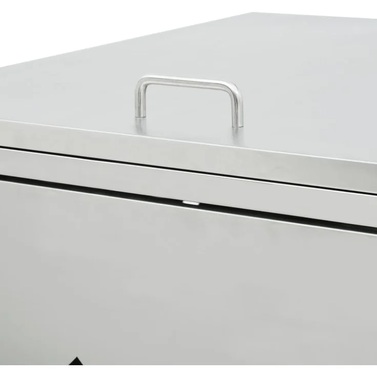 vidaXL Mülltonnenbox für 3 Tonnen 240 L Edelstahl 145381 – Bild 9