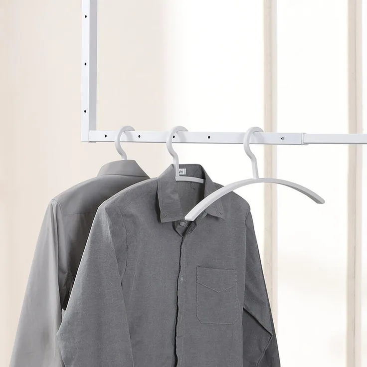HOME DELUXE Kleiderbügel aus Kunststoff RACK Weiß - 50 Stück