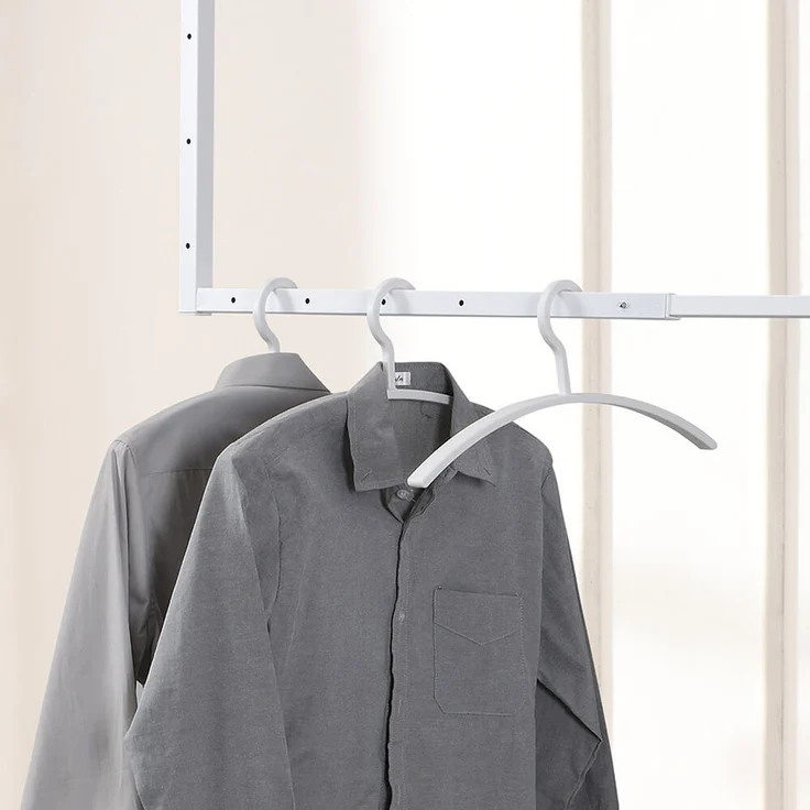 HOME DELUXE Kleiderbügel aus Kunststoff RACK Weiß - 50 Stück – Bild 1