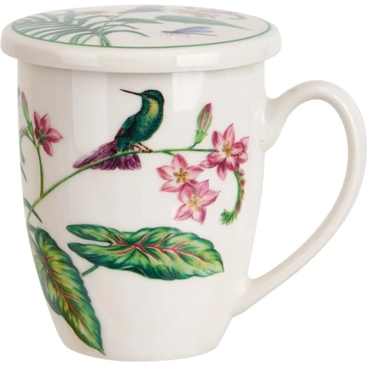 DUO Becher SOUND OF PARADISE, 360 ml, mit Teesieb und Deckel, New Bone China Porzellan – Bild 2