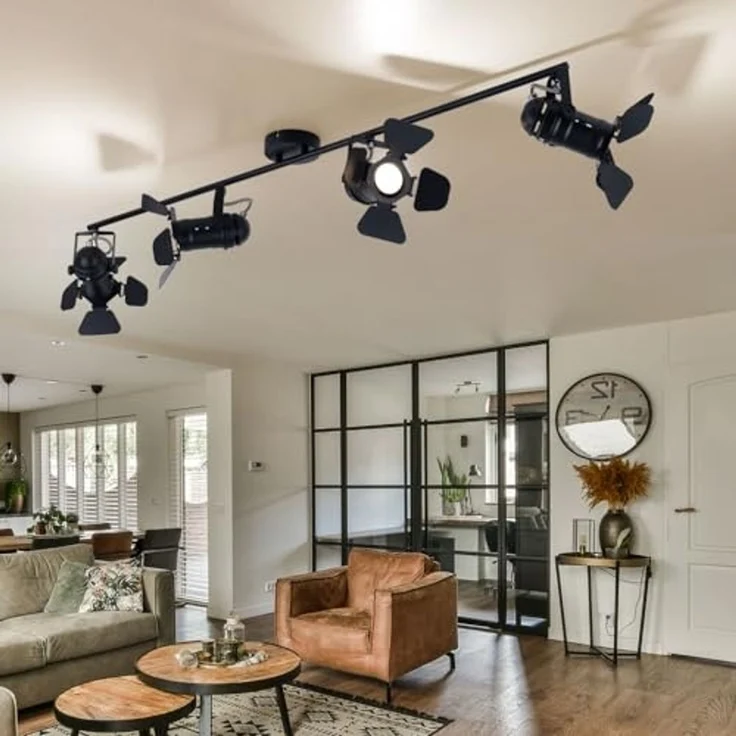 RGB LED Deckenleuchte, Spots beweglich, schwarz, L 125 cm – Bild 6