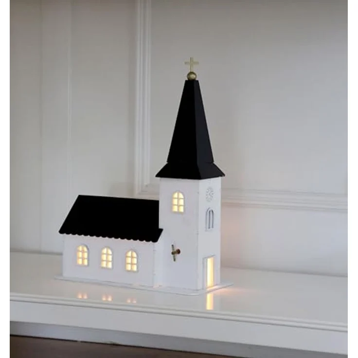 LED Leuchtkirche "Church", 4 LEDs, Weiß/Schwarz – Bild 4