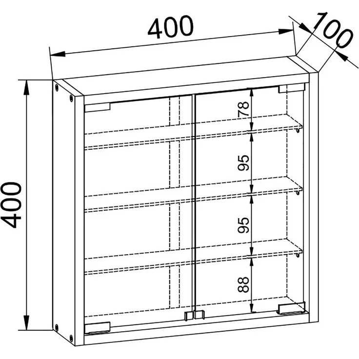 VCM Wandvitrine Mandosa S Buche – Bild 3