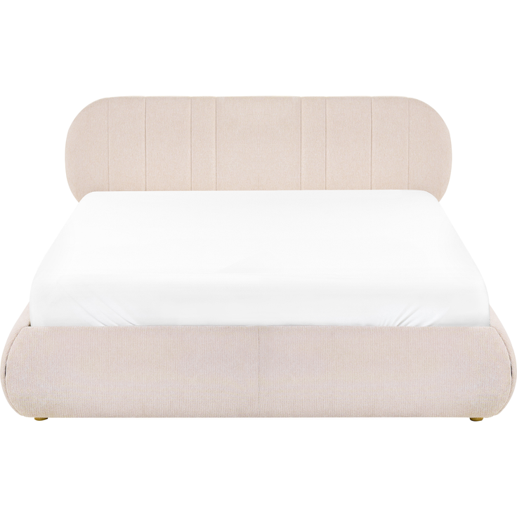 Bett mit Stauraum Stoff CAMPAN 160x200 cm Hellbeige – Bild 4