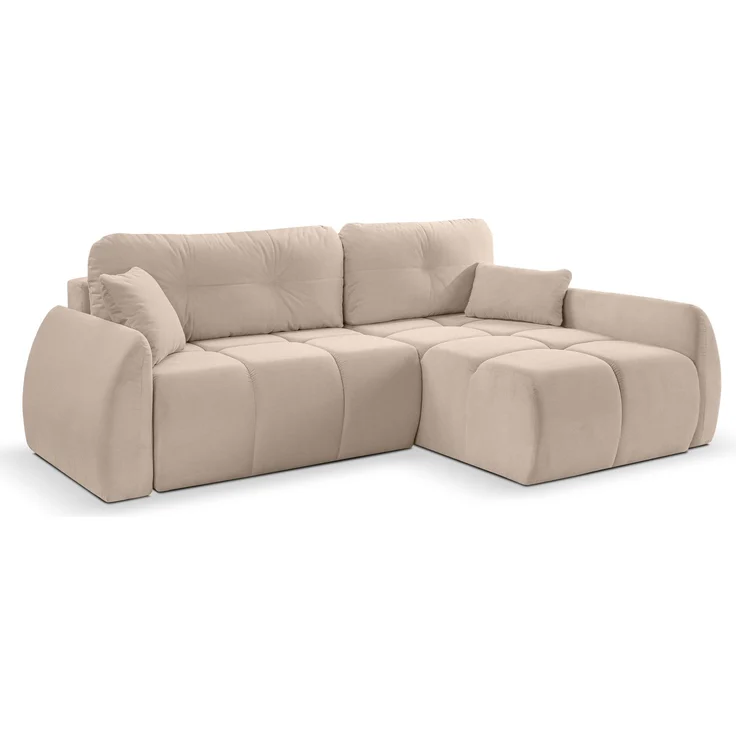 Ecksofa (B/H/T: 255x107x155 cm) in Beige