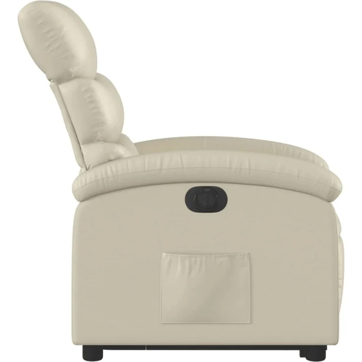 vidaXL Relaxsessel mit Aufstehhilfe Elektrisch Creme Kunstleder 3204055 – Bild 3