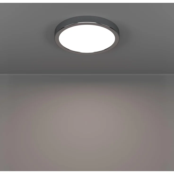 EGLO LED Deckenlampe Fueva 6, Bad Deckenleuchte Ø 21,1 cm, Badlampe aus Stahl in Chrom und Kunststoff in Weiß, Badezimer Lampe, warmweiß-kaltweiß, IP44 – Bild 2