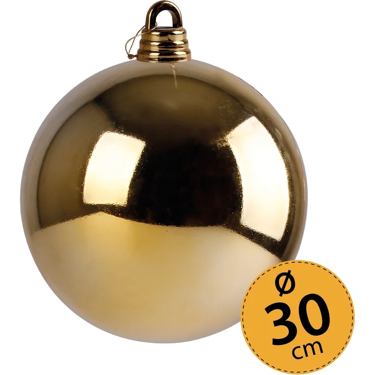 Christbaumkugel gold Weihnachtskugel ⌀ 30 cm Baumschmuck Deko-Kugel glänzend