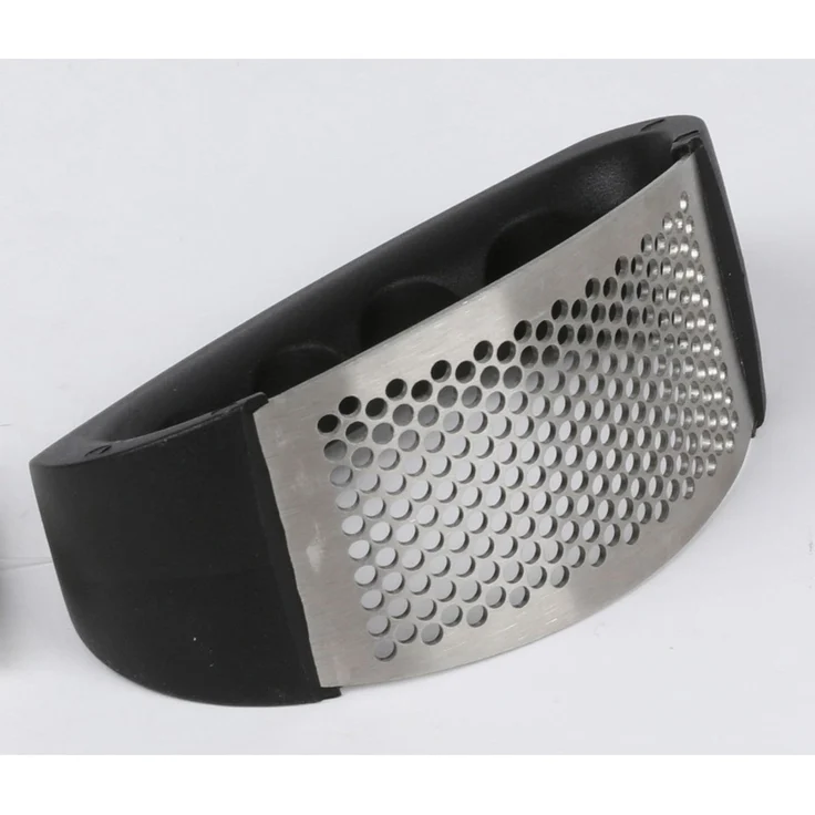 Knoblauchpresse 12 × 6 cm Edelstahl & PP schwarz – praktische Presse zum Zerkleinern von Knoblauch, robuster Küchenhelfer – Bild 2