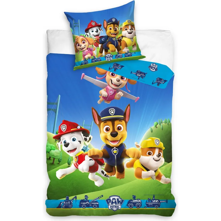 Paw Patrol Bettwäsche Babybettwäsche PAW224188 100x135 cm + 40x60 cm