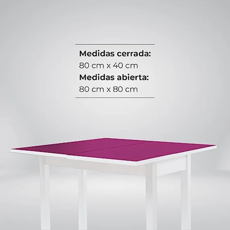 ASTIMESA Buchtyp Küchentisch, Aubergine, 80 x 40 cm bis 80 x 80 cm – Bild 7