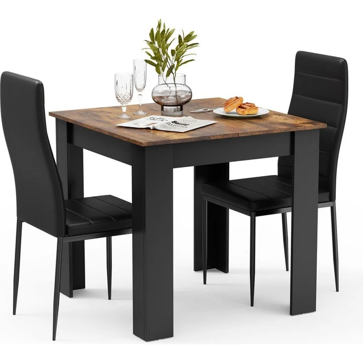 Mondeer Essgruppe Esszimmergruppe (Set, 3-tlg), mit 2 Hochlehner-Stühlen, Platzsparendes Küchen-Set – Bild 1