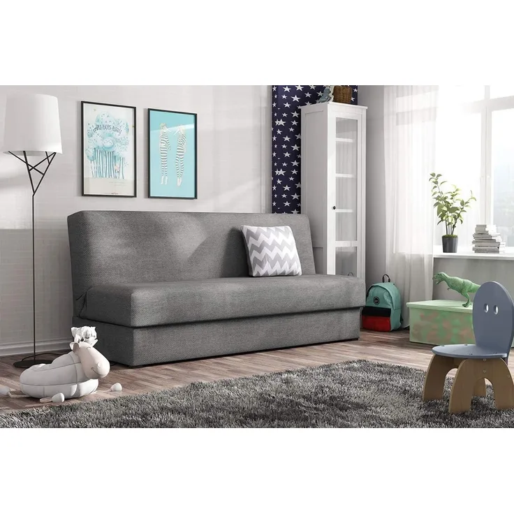 Schlafsofa Adela Mini, Farbe: Enjoy Zickzack Grau