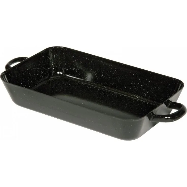 RIESS Profi Pfanne Email, schwarz, Länge: 330 mm