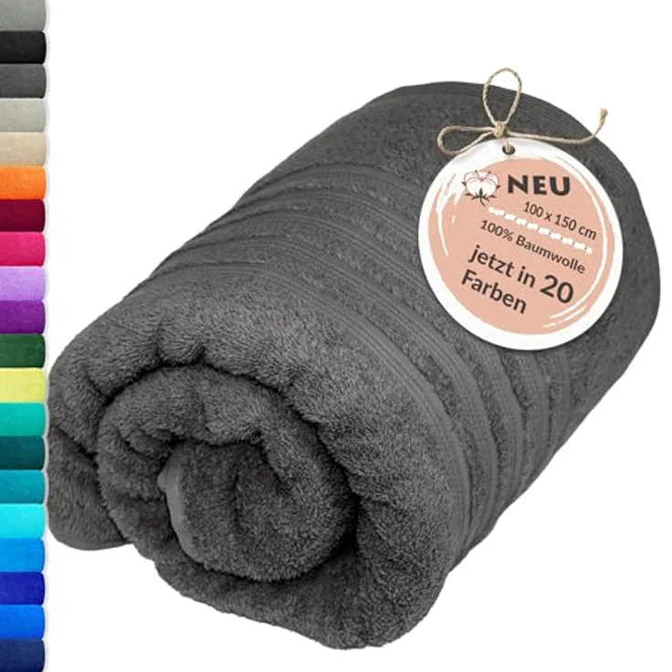 Lashuma Badetuch - XXL Handtuch London, Frottee (1-St), großes Badehandtuch - Duschtuch 100x150 cm für Damen & Herren – Bild 2