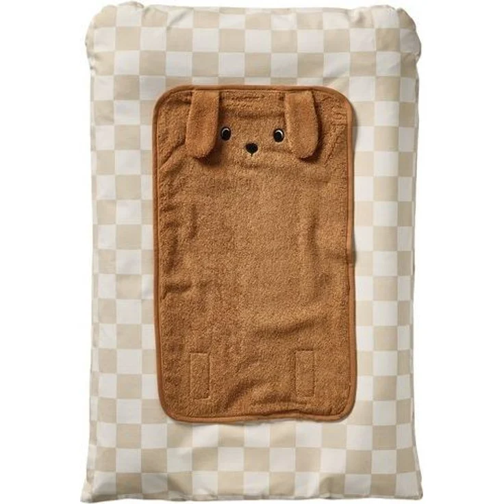 VERTBAUDET Achille Wickelauflage, kariert, Beige, 72x49 cm – Bild 2