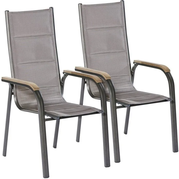 Trivero Gartensessel, stapelbar, 2er Set