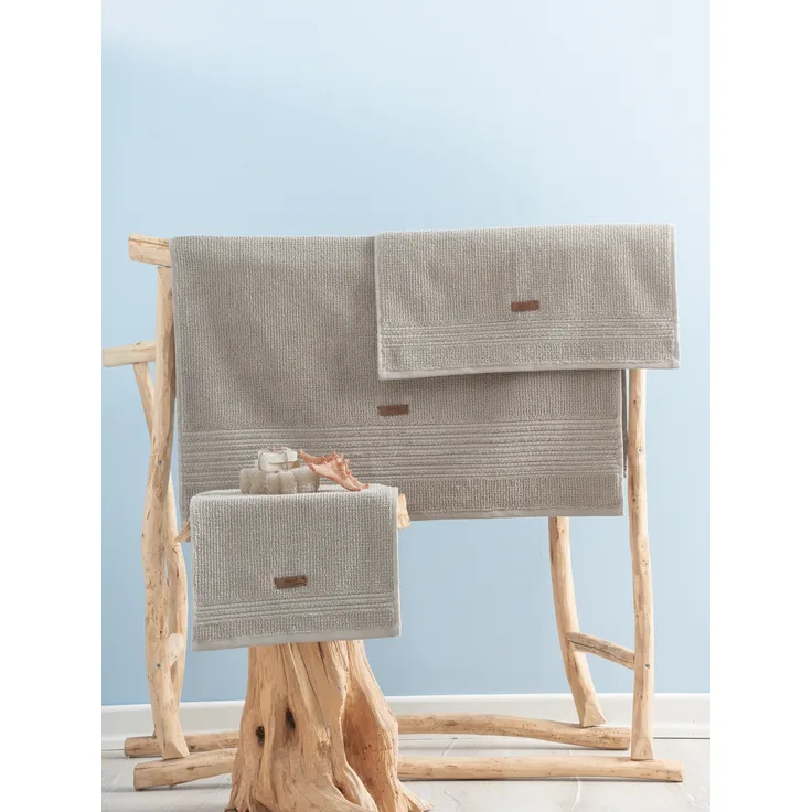 Handtuchset (3-teilig), 'Wellness', Beige