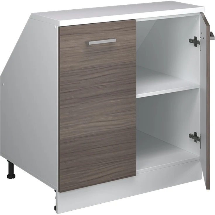 Küchenschrank für Dachschrägen R-Line Edelgrau 80 cm mit 2 Türen, Schrankkorpus 60 cm Tiefe Vicco – Bild 3