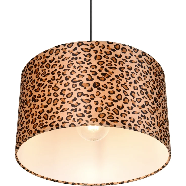 Pendelleuchte PARDINA mit Stoffschirm Leopardenmuster, Ø 40cm – Bild 8