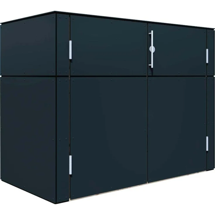 Alpholz Gartenschrank HPL Sideboard aus Holz in Schwarzmit 6 mm Wandstärke – Bild 2