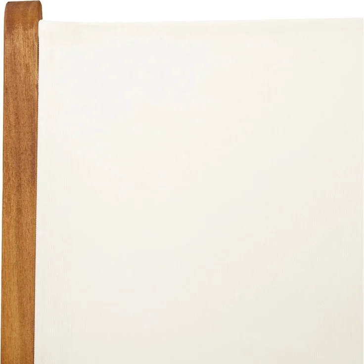 vidaXL Gartenstuhl Verstellbar 4 Stk. Cremeweiß Stoff und Massivholz 3214538 – Bild 8