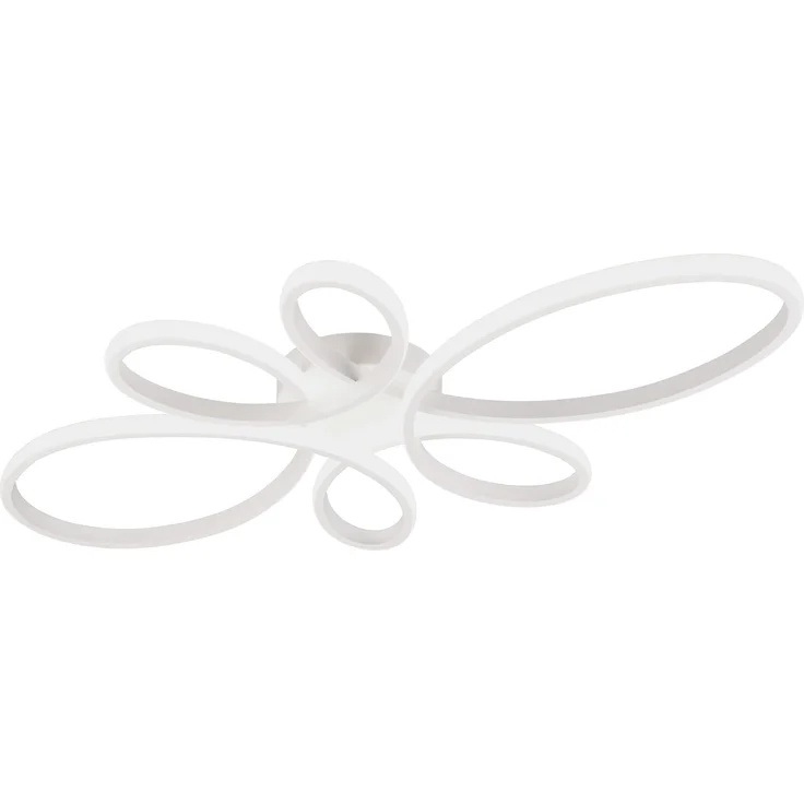 Große LED Deckenleuchte FLY geschwungen Weiß, Breite 83cm – Bild 1