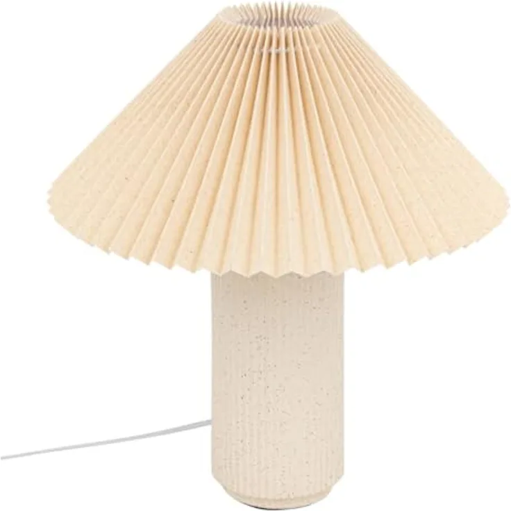 Atmosphera Tischlampe Talya, Porzellan beige, 38 cm, E27 Sockel, modernes Design