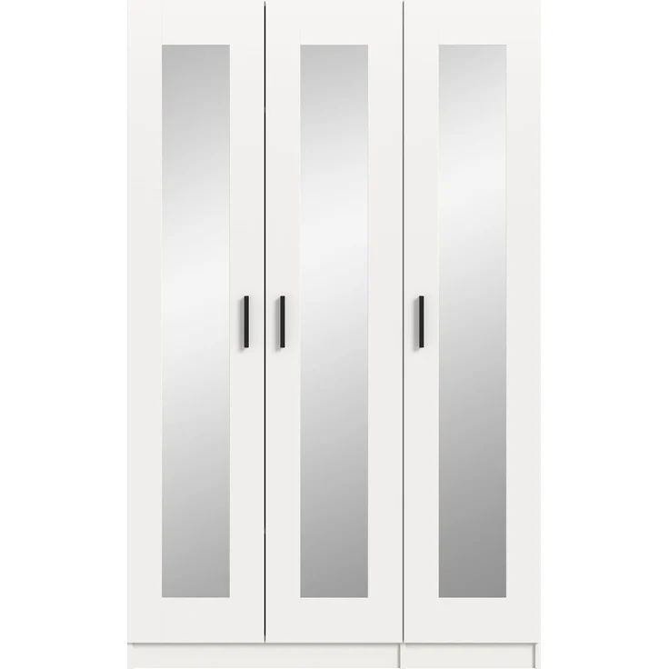 Visby Kleiderschrank 3-türig in weiß – Bild 2