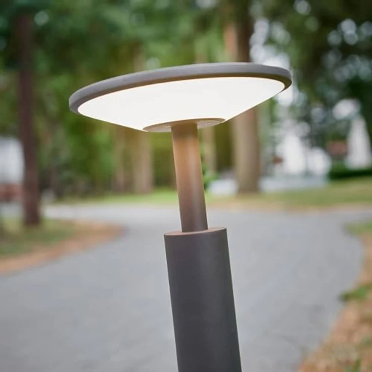 Lucande LED Wegeleuchte, strahlwassergeschützte Pollerleuchte IP65, 60 cm, 12W warmweiß (3000K), anthrazit – Bild 5