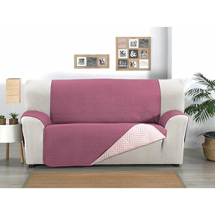 Martina Home Milano 4-Sitzer-Sofabezug – Aubergine/Lachs – Bild 2