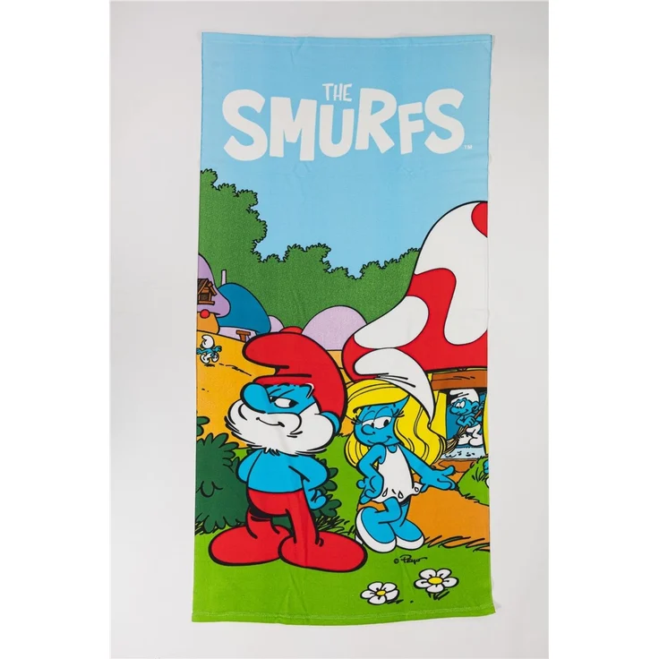 Die Schlümpfe Strandhandtuch 70x140 cm Badehandtuch für Strand und Pool – Bild 2