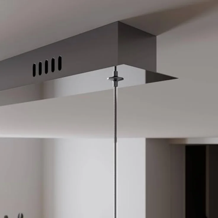 Lucande LED-Pendellampe Hayley, 96 cm, 5-flg., verchromte Details, Glaskugeln, elegantes Lichtdesign – Bild 9