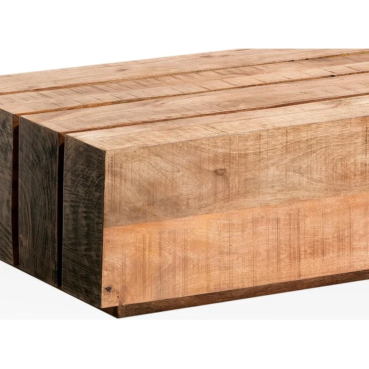 Exklusivität trifft Natur: Couchtisch Dakota 120x70 aus Mango - Das Highlight für Ihre Wohnlandschaft – Bild 4