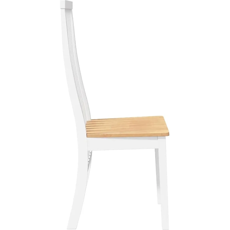 vidaXL Esszimmerstühle 2 Stk. Weiß Massivholz Gummibaum 4102458 – Bild 5