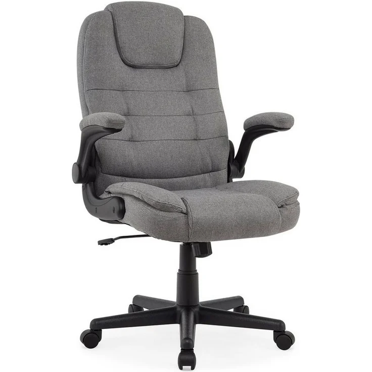 Intimate WM Heart Chefsessel Ergonomisch Bürostuhl mit Klappbaren Armlehnen, Stoff Stuhl mit Wippfunktion, Höhenverstellbar Drehstuhl – Bild 1