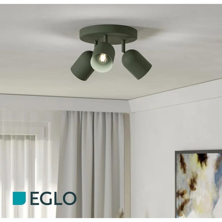 Eglo Leuchten 3er Spot Rondell Tilston Ø 25 x 21 cm grün – Bild 4