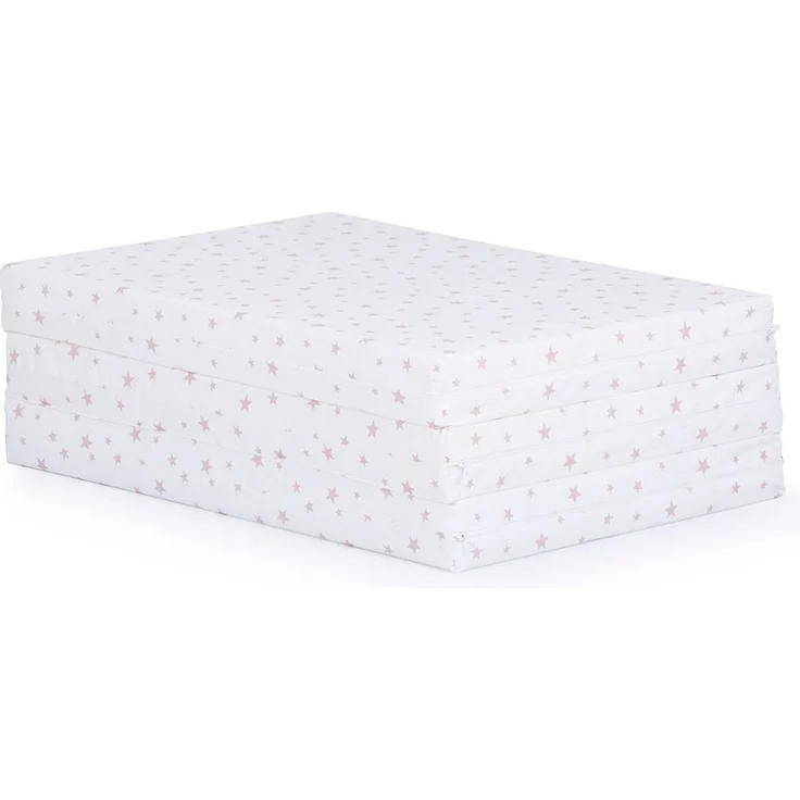 Chipolino Babybett Matratze Stars faltbar, Bezug waschbar, Größe 120 x 60 x 6 cm weiß Sterne – Bild 3