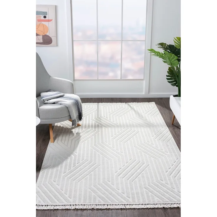 Teppich (120 x 180), 'Sosa 9001', 0,5 x 120 x 180, Weiß