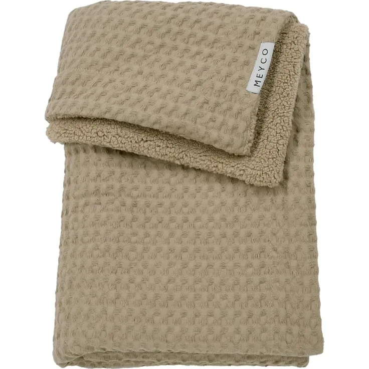 Meyco Waffel Teddy Wiegen-Decke - 75 x 100 cm - Ta
