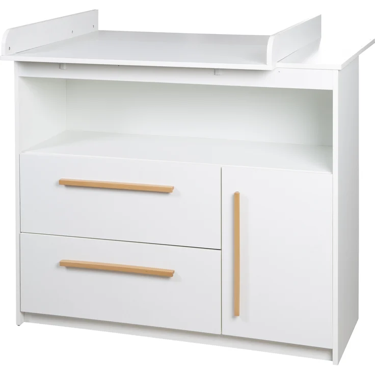 roba Kinderzimmerset 'Lilo' - 2-teilig - Kinderbett 70 x 140 cm & Wickelkommode - Weiß – Bild 6