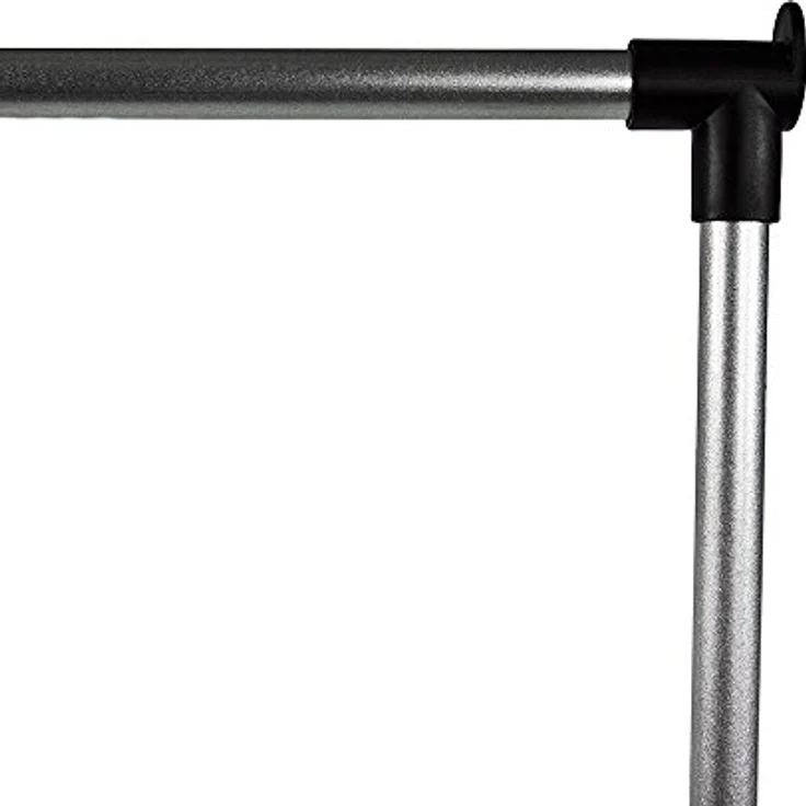 Home Vida Kleiderständer, einzelne Kleiderstange, verstellbar, Metall, silberfarben, 160.0 x 42.0 x 81.0 – Bild 6